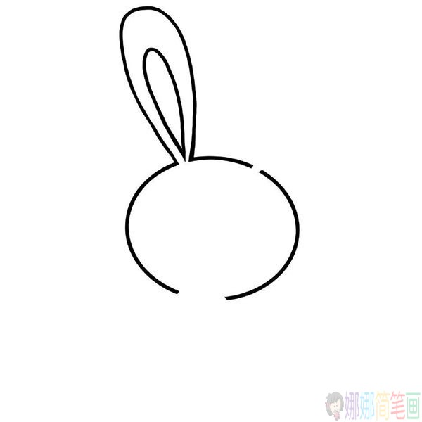 可爱的小兔子简笔画步骤教程,小兔子简笔画画法