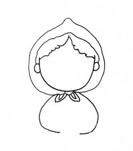 卖火柴的小女孩简笔画画法，教你画卖火柴的小女孩简笔画卡通画图片教程