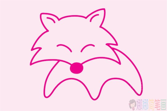 可爱的卡通狐狸简笔画画法步骤教程及图片大全