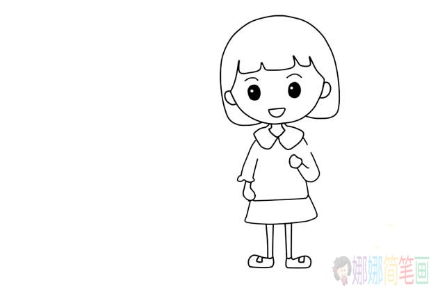 劳动节小女孩简笔画图片,劳动节小女孩简笔画步骤
