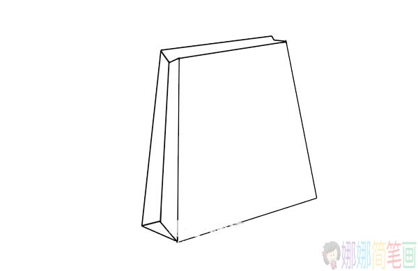 简单易学的购物袋简笔画画法步骤教程