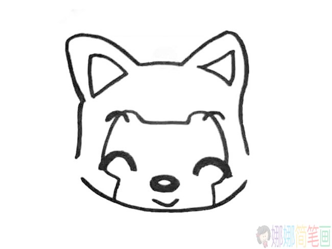 阿狸简笔画,可爱的卡通人物阿狸的简单画法步骤教程