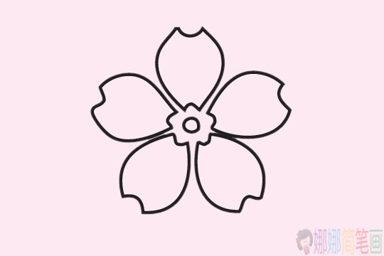 樱花简笔画图片大全,樱花简笔画步骤