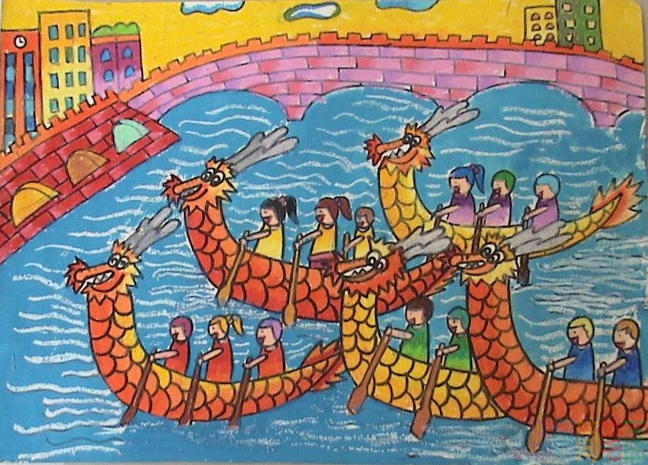 儿童画,端午节儿童画,好看简单的儿童画优秀作品大全