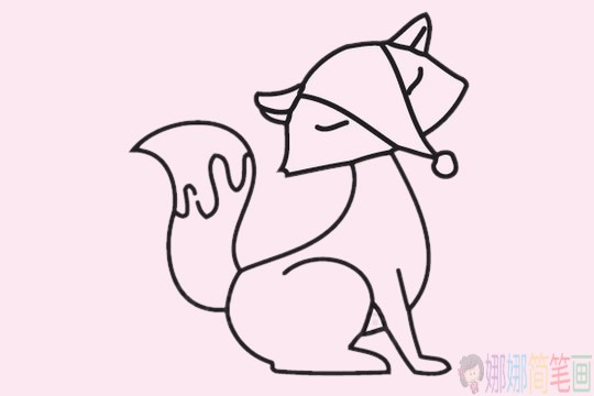 可爱的卡通狐狸简笔画画法步骤教程及图片大全