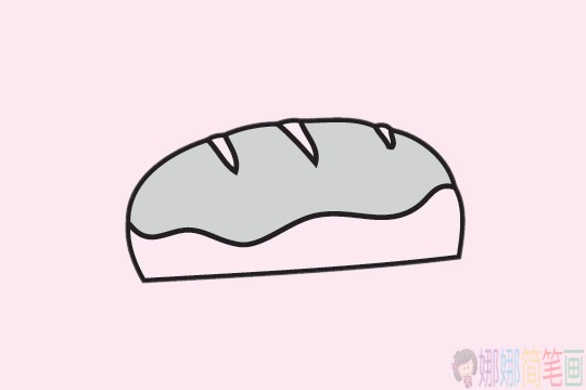 面包简笔画简单画法步骤,面包简笔画图片大全