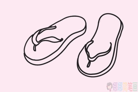 人字拖简笔画画法,人字拖简笔画图片大全