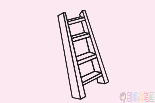 梯子简笔画步骤,梯子简笔画图片大全
