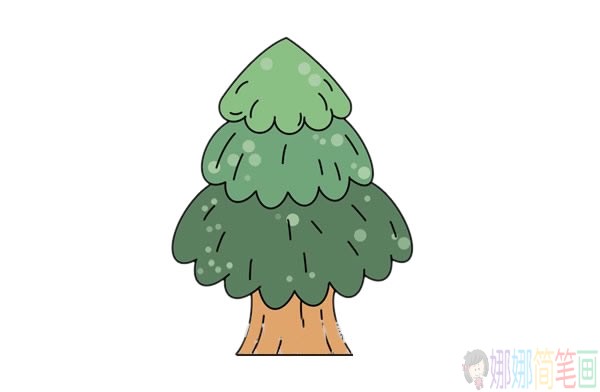 松树简笔画步骤,松树简笔画图片