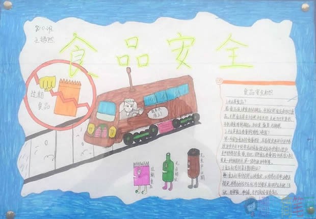 拒绝垃圾食品手抄报图片内容,食品安全手抄报
