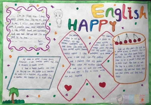happy english英语手抄报图片简单