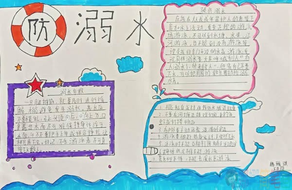 珍爱生命预防溺水手抄报