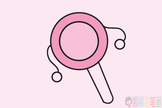 拨浪鼓简笔画步骤,拨浪鼓简笔画图片大全