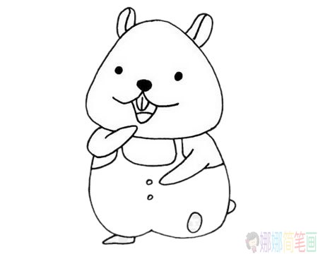 卡通仓鼠简笔画步骤,卡通仓鼠简笔画图片大全