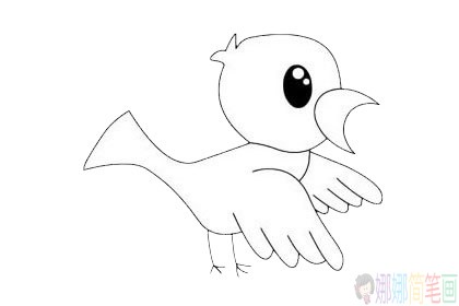 超简单的小鸟简笔画步骤,小鸟简笔画图片大全
