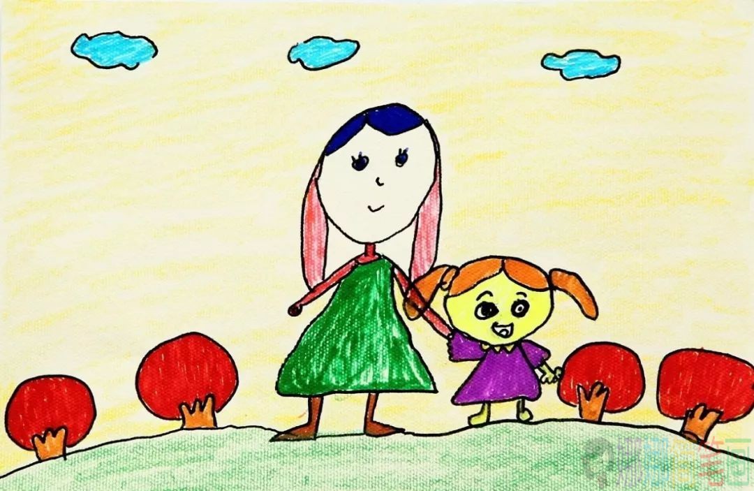 小学生母亲节儿童画优秀作品鉴赏
