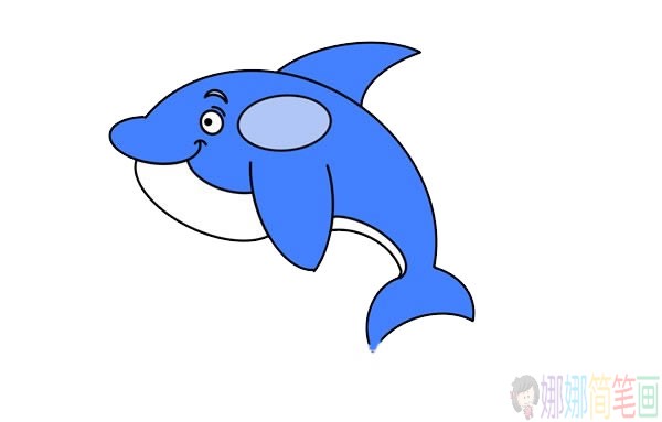海豚简笔画步骤,漂亮的海豚简笔画图片