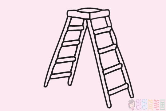 梯子简笔画步骤,梯子简笔画图片大全