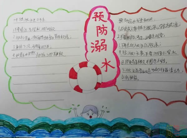 珍爱生命预防溺水手抄报图片大全