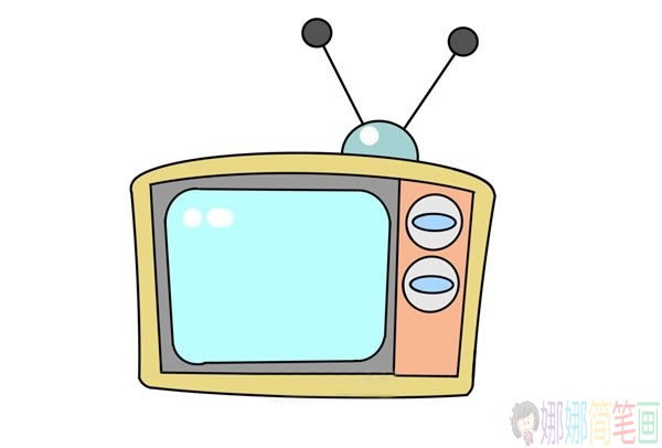 旧电视简笔画步骤,旧电视简笔画图片大全