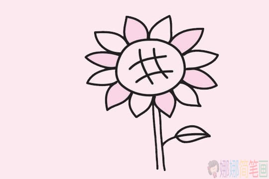 向日葵简笔画画法,向日葵简笔画步骤大全