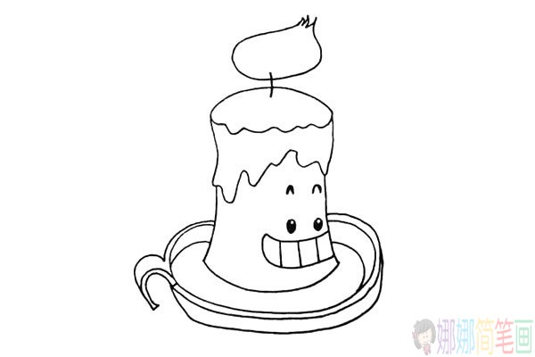 蜡烛简笔画教程,一步步教你学画卡通蜡烛简