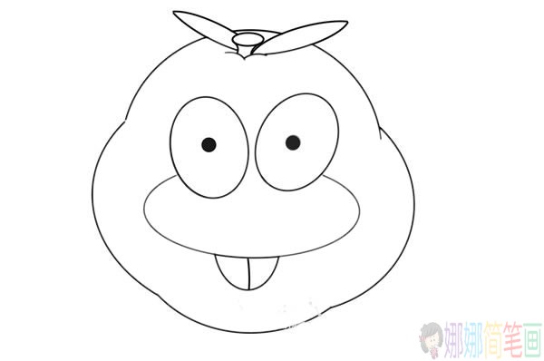 卡通橙子简笔画步骤,橙子简笔画图片