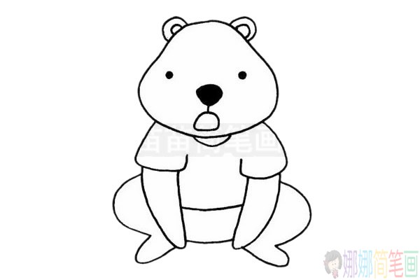 北极熊简笔画步骤,北极熊简笔画图片大全