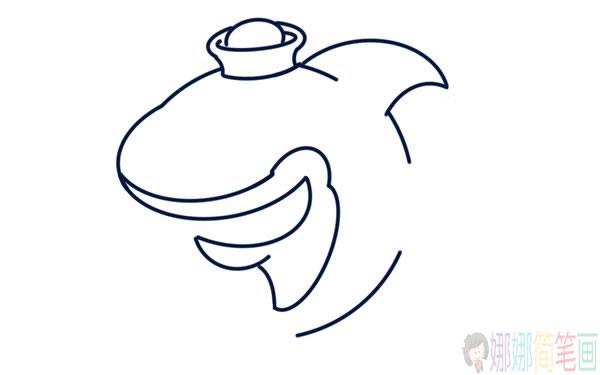 卡通鲨鱼怎么画,卡通鲨鱼简笔画画法步骤图片