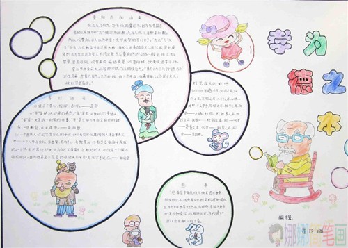 喜迎父亲节手抄报简单好画图片