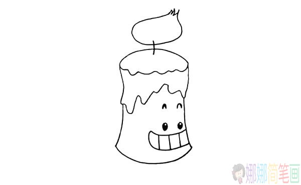 蜡烛简笔画教程,一步步教你学画卡通蜡烛简