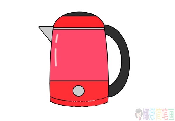 热水壶简笔画步骤图片教程