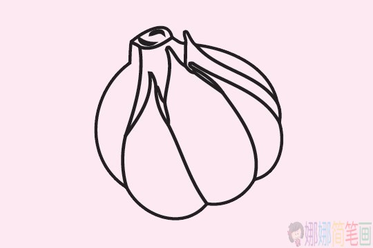 蒜头简笔画图片大全,简笔画大蒜该怎么画