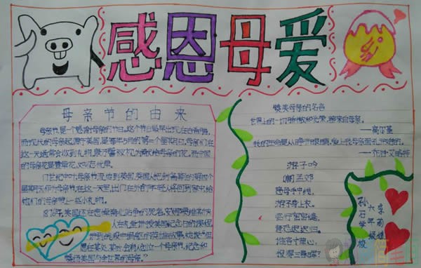 感恩母亲节手抄报图片大全