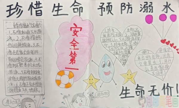 珍爱生命预防溺水手抄报