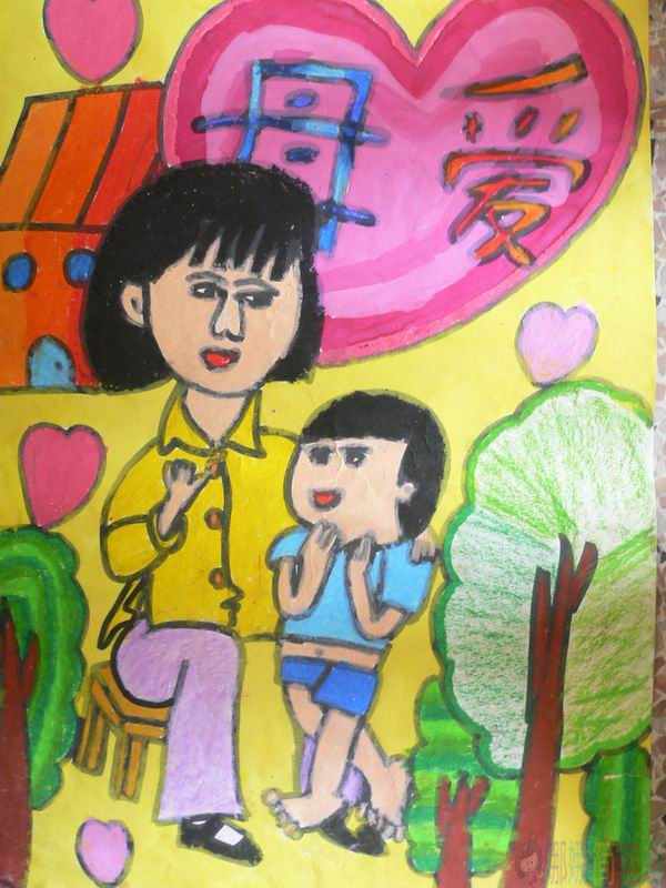 小学生母亲节儿童画优秀作品鉴赏