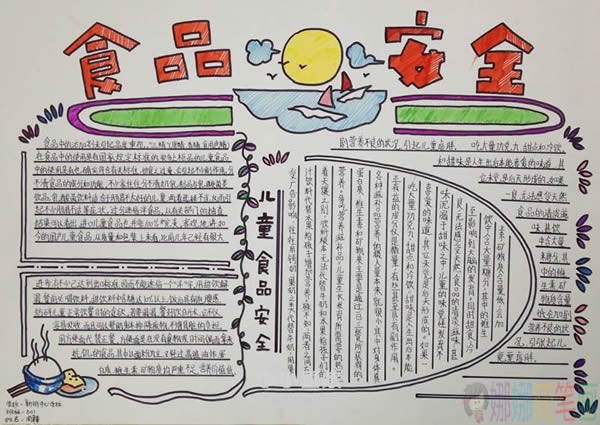 食品安全手抄报图片内容简单又好画