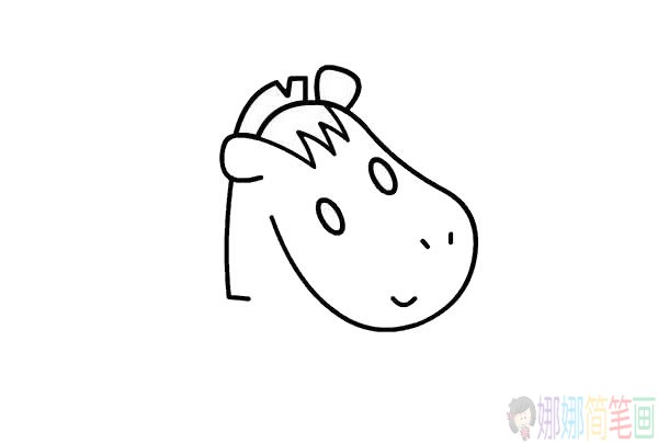 如何画斑马简笔画,可爱的斑马简笔画步骤图教程