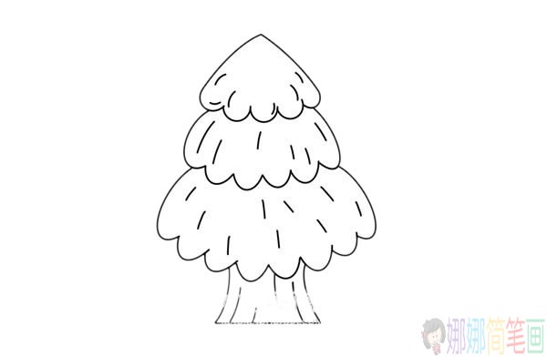 松树简笔画步骤,松树简笔画图片