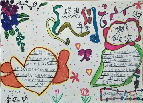 母亲节手抄报小学生,母亲节感恩妈妈手抄报图片