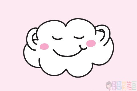 卡通云朵简笔画,云朵怎么画好看又简单