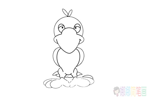 卡通乌鸦简笔画步骤,卡通乌鸦简笔画图片