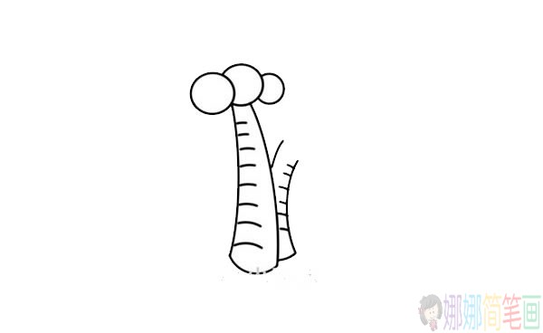 椰子树简笔画画法,椰子树简笔画步骤