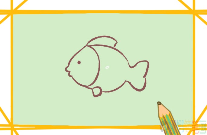 美丽的海鱼简笔画要怎么画