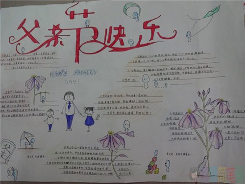 小学生迎接父亲节手抄报最新图片