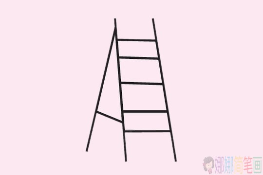 梯子简笔画步骤,梯子简笔画图片大全
