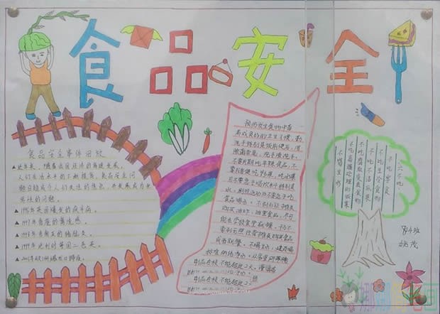 拒绝垃圾食品手抄报图片内容,食品安全手抄报