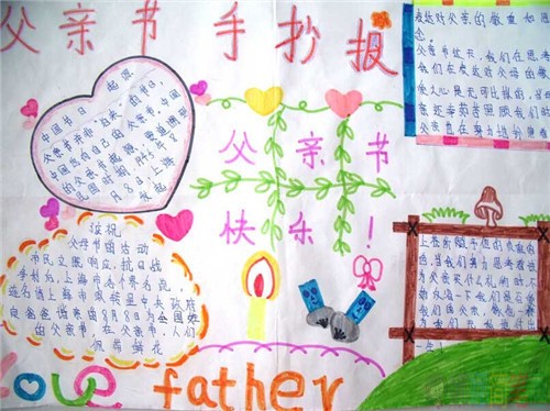 小学生迎接父亲节手抄报最新图片
