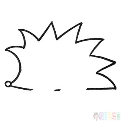 刺猬简笔画五步画出,幼儿学画刺猬简笔画的画法步骤图片大全/儿童简笔画 刺猬简笔画五步画出,幼儿学画刺猬简笔画的画法步骤图片大全