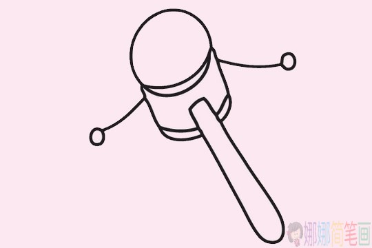 拨浪鼓简笔画步骤,拨浪鼓简笔画图片大全